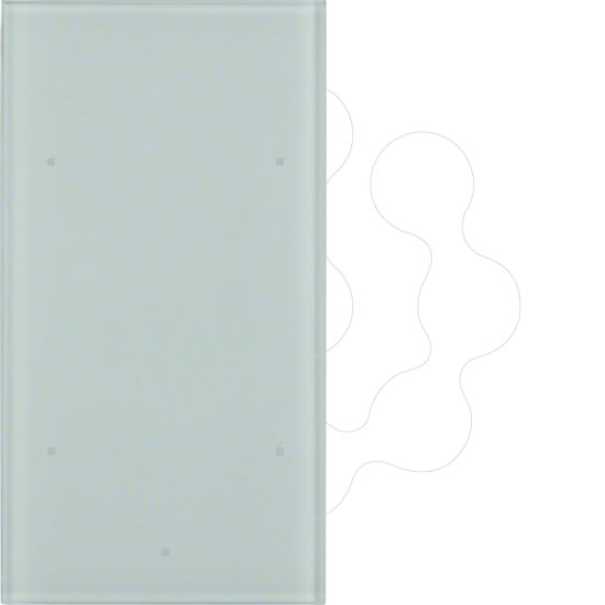 Imagem de TS Sensor - tecla x2, vidro branco