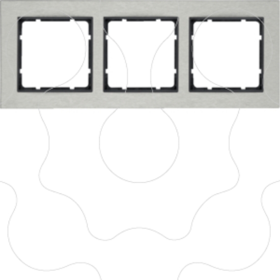 Imagem de B.7 - quadro x3 horiz, Inox/antrac mate