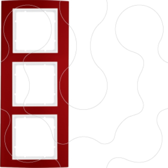 Imagem de B.3 - quadro x3, encarnado/branco