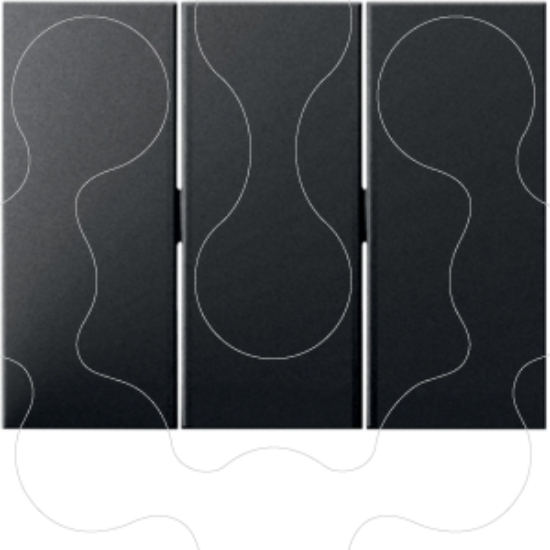 Imagem de K.1/K.5 - tecla tripla, antracite mate