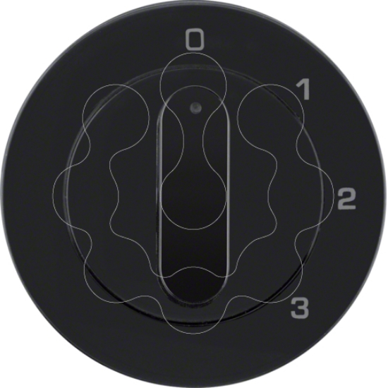 Imagem de R.1/R.3 - botão rotativo 0-1-2-3, preto