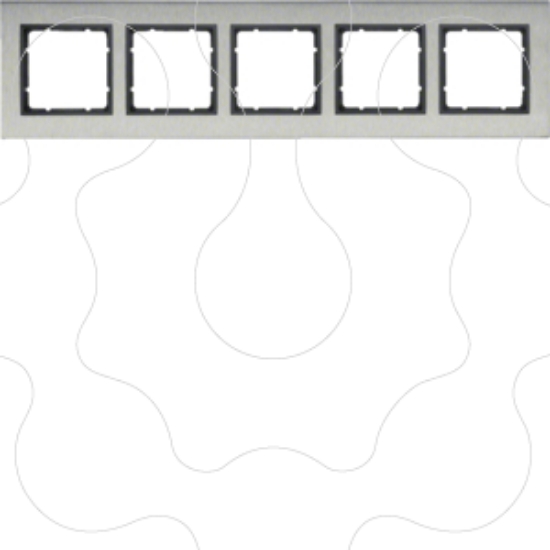 Imagem de B.7 - quadro x5 horiz, Inox/antrac mate