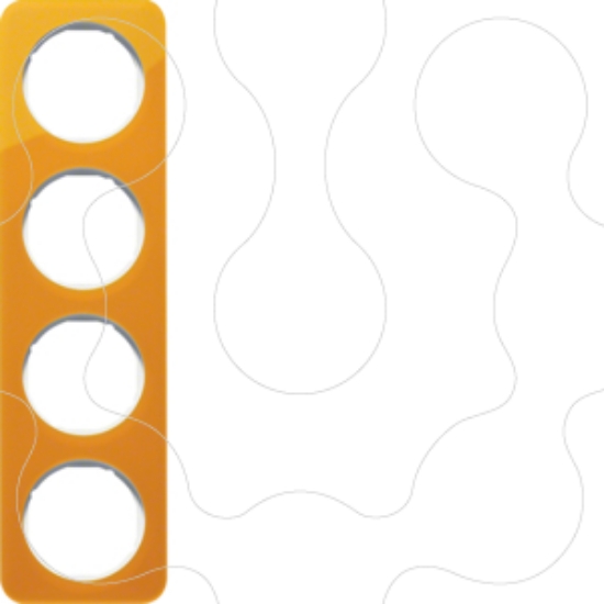 Imagem de R.1 - quadro x4, Acrílico laranja/branco