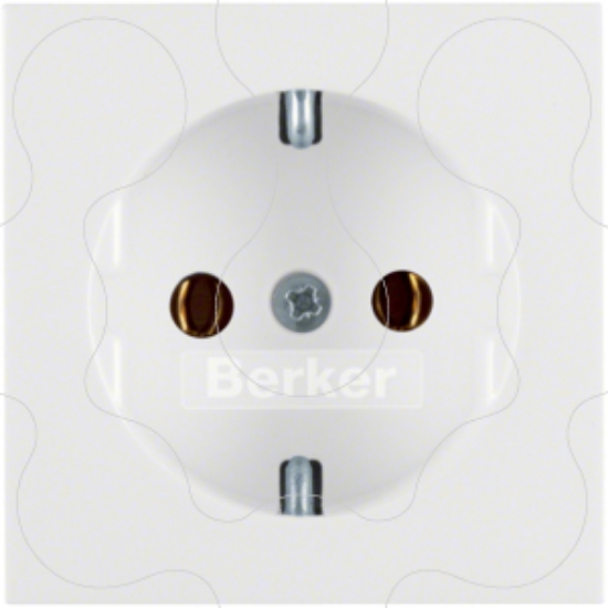 Imagem de S.1/B.x - esplh. Schuko c/obtur., branco