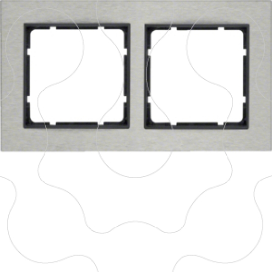 Imagem de B.7 - quadro x2 horiz, Inox/antrac mate