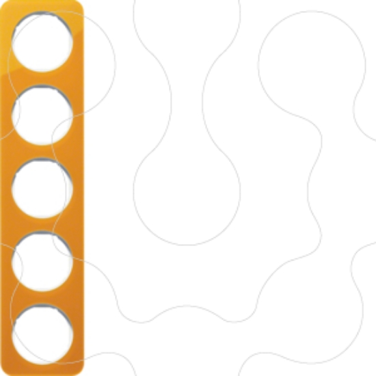 Imagem de R.1 - quadro x5, Acrílico laranja/branco