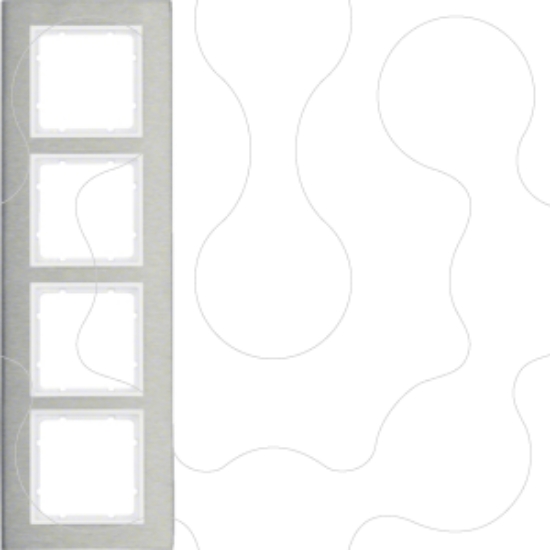 Imagem de B.7 - quadro x4 vert, Inox/branco mate