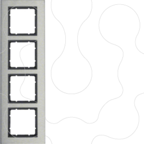 Imagem de B.7 - quadro x4 vert, Inox/antrac mate