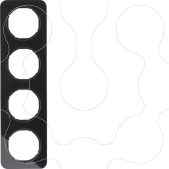 Imagem de R.1 - quadro x4 Vidro, preto
