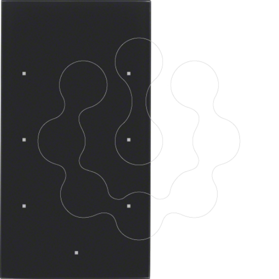 Imagem de TS Sensor - tecla x3, vidro preto