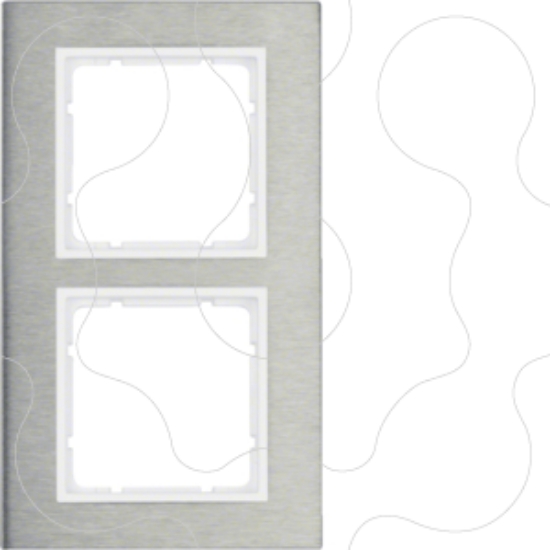 Imagem de B.7 - quadro x2 vert, Inox/branco mate