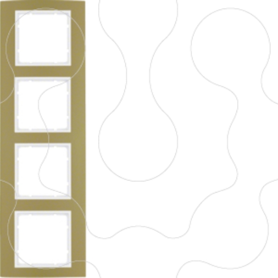 Imagem de B.3 - quadro x4, dourado/branco