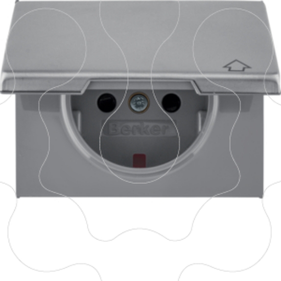 Imagem de K.1/K.5 - esplh. Schuko c/ tampa, inox
