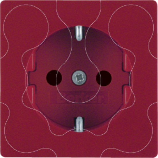 Imagem de Q.x - esplh. Schuko c/obtur., encarnado