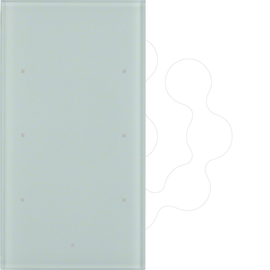 Imagem de TS Sensor - tecla x3, vidro branco