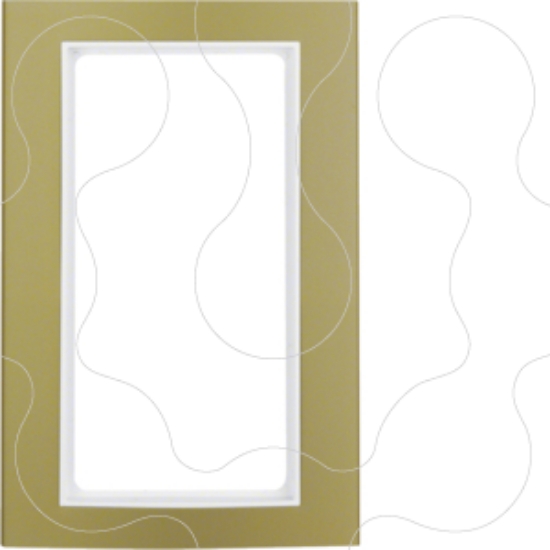 Imagem de B.3 - quadro largo, dourado/branco