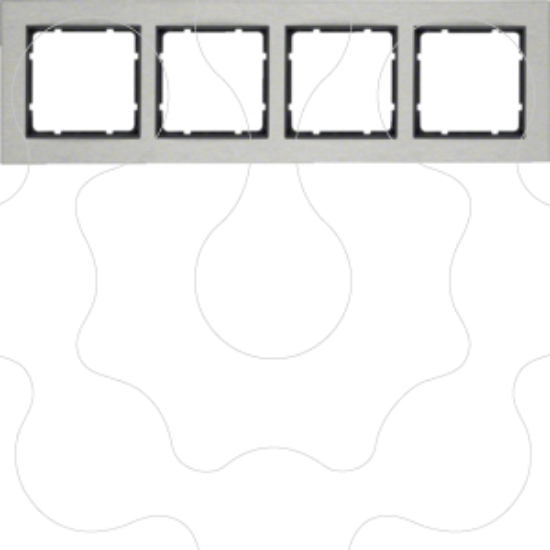 Imagem de B.7 - quadro x4 horiz, Inox/antrac mate