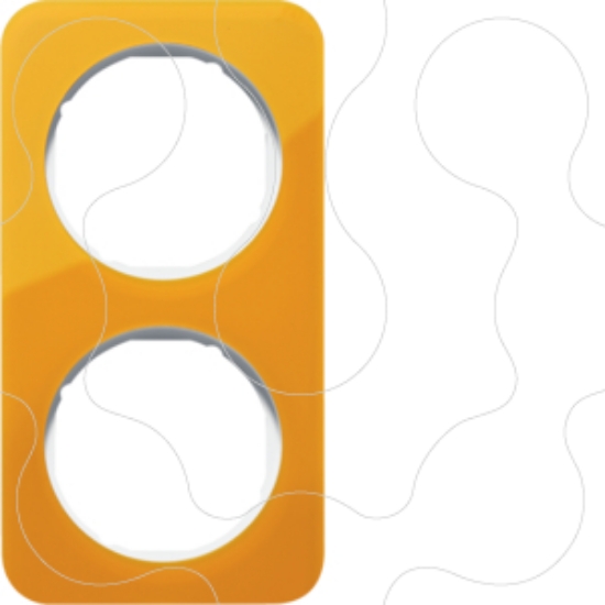 Imagem de R.1 - quadro x2, Acrílico laranja/branco