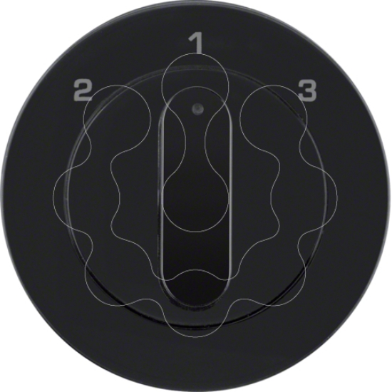 Imagem de R.1/R.3 - botão rotativo 2-1-3, preto