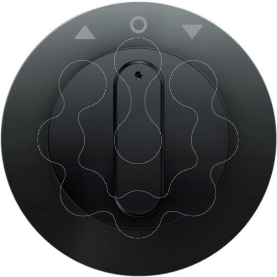 Imagem de R.1/R.3 - botão rotativ. estor., preto