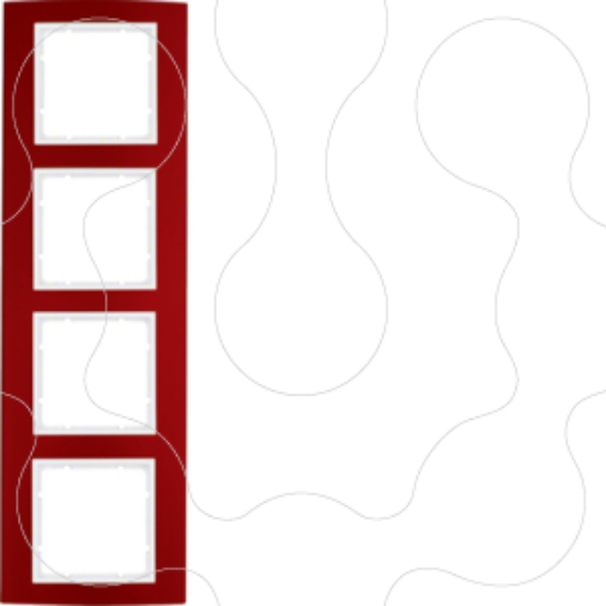 Imagem de B.3 - quadro x4, encarnado/branco
