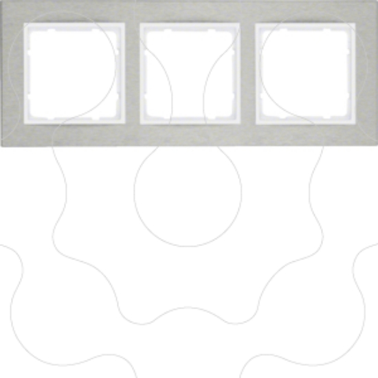 Imagem de B.7 - quadro x3 horiz, Inox/branco mate
