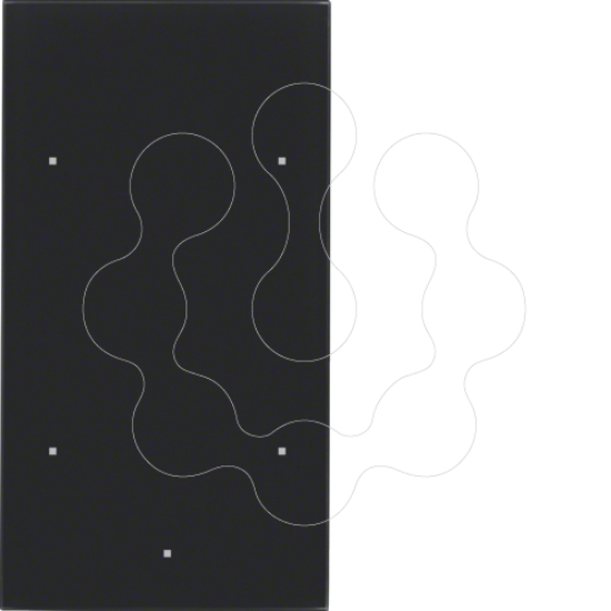 Imagem de TS Sensor - tecla x2, vidro preto