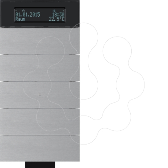 Imagem de B.IQ - BP KNX IV 5 tec+termóst, alu