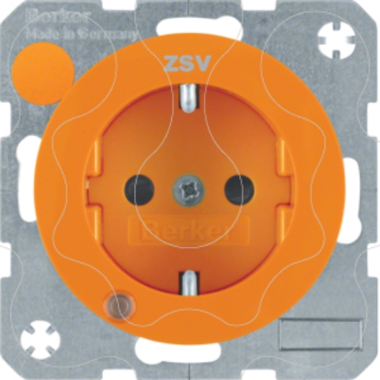 Imagem de "R.1/R.3 - Schuko ""ZSV"" c/LED, laranja"