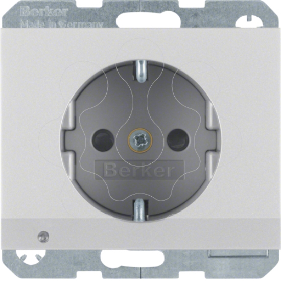 Imagem de K.1/K.5 - Schuko c/LED orient., alum lac