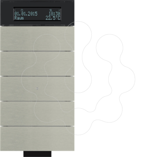 Imagem de B.IQ - BP KNX IV 5 tec+termóst, inox