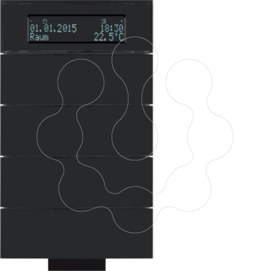 Imagem de B.IQ - BP KNX IV 4 tec+termóst vidro prt