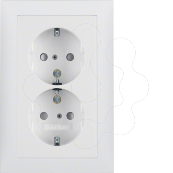 Imagem de S.1/B.x - Schuko x2 monob.obtur, brc mt