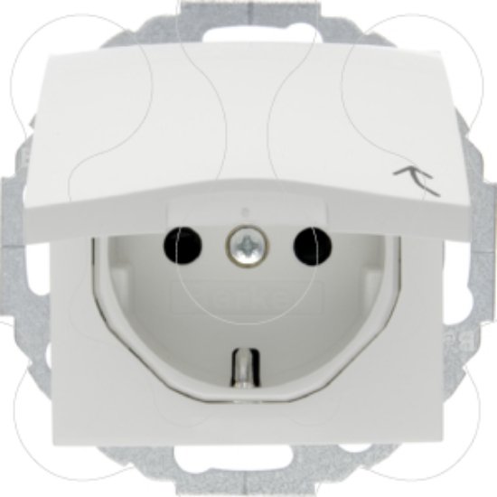 Imagem de S.1/B.x - Schuko c/tampa obtur., branco