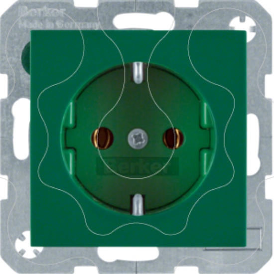 Imagem de S.1/B.x - tomada Schuko, verde