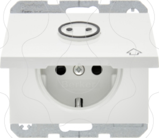 Imagem de K.1/K.5 - Schuko tampa relevo, branco