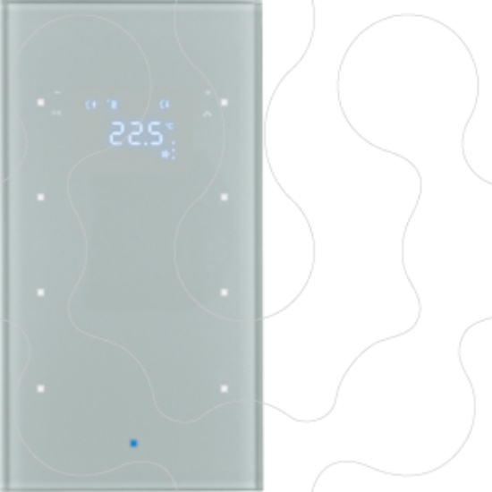 Imagem de TS Sensor - tecla x3 + termóst., vdr alu