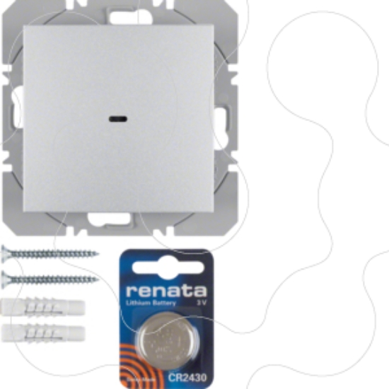 Imagem de B.7 - BP simples KNX RF, alumínio mate