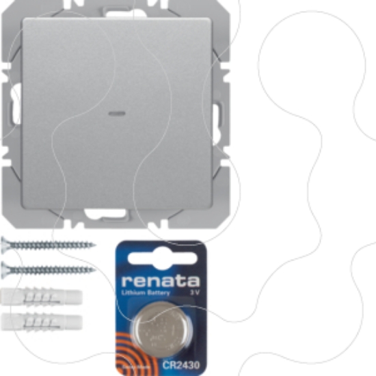 Imagem de Q.x - BP simples KNX RF, alumínio