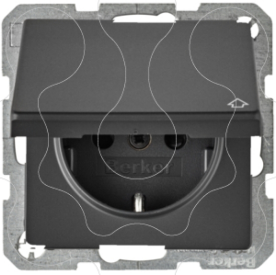 Imagem de Q.x - Schuko c/tampa e obtur, antrac