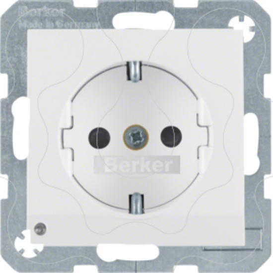 Imagem de S.1/B.x - Schuko c/LED orient., branc mt
