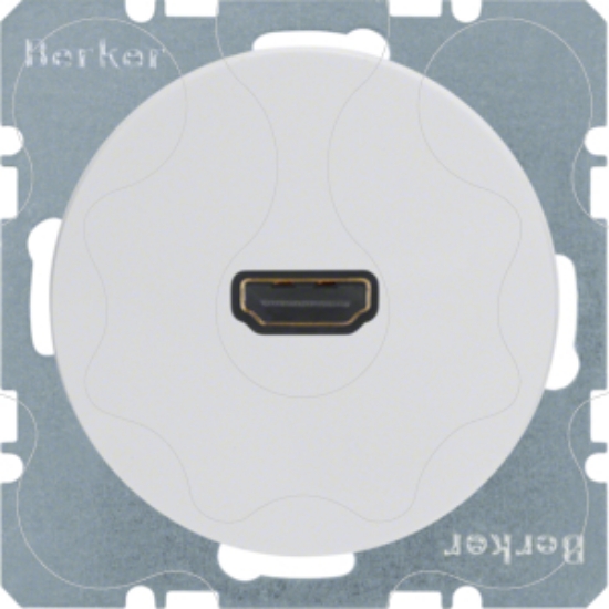 Imagem de R.1/R.3 - tomada HDMI ficha 90º, branco