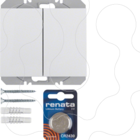 Imagem de K.1/K.5 - BP duplo KNX RF, branco