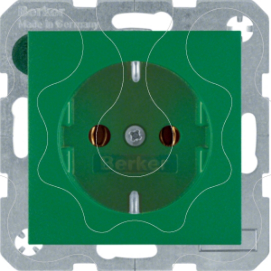 Imagem de S.1/B.x - tomada Schuko, verde mate