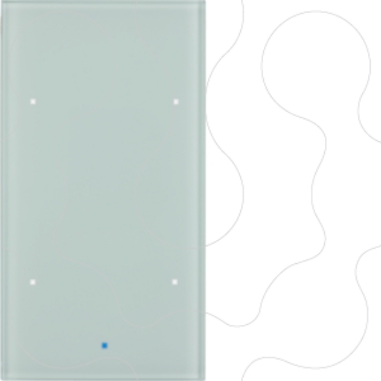 Imagem de TS Sensor - tecla x2 c/BCU, vidro branco