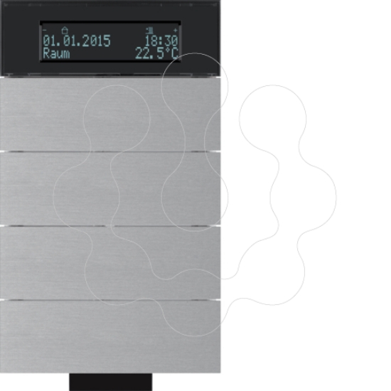 Imagem de B.IQ - BP KNX IV 4 tec+termóst, alu