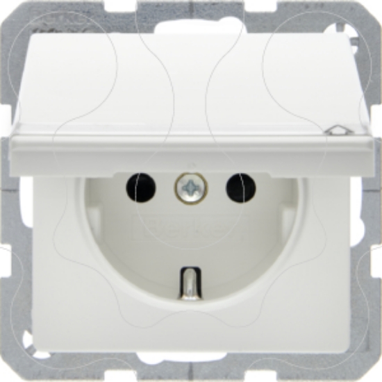 Imagem de Q.x - Schuko c/tampa e p-etiq, branc