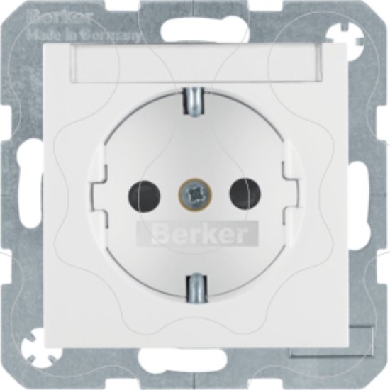 Imagem de S.1/B.x - Schuko p.etiq. obtur., branco