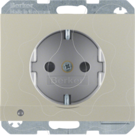 Imagem de K.1/K.5 - Schuko c/LED orient., inox lac