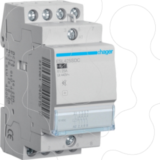 Imagem de Contactor silencioso 25A, 4NA, 12V DC 2M